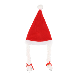 Tonttulakki palmikoilla