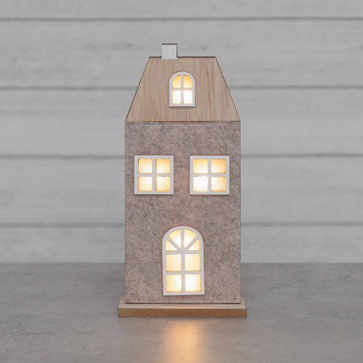 Valokoriste talo silhuetti LED-valolla, iso