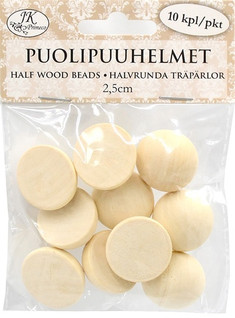 Puolipuuhelmet 2,5 cm 10 kpl