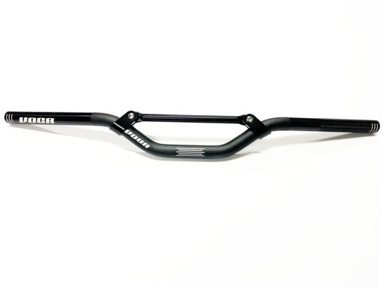 Voca Racing skootterin tanko, matta musta + hopea tangonpehmuste