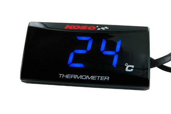 Koso Super Slim LED lämpömittari 0-120°C, sininen