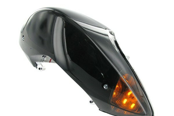 STR8 Black Line tummennettu LED-takavalo, Yamaha Jog