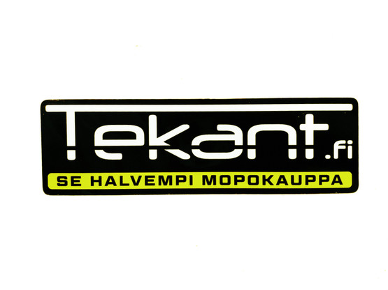 Tekant.fi 1.0 tarra, musta/valko/keltainen 10cm x 3cm