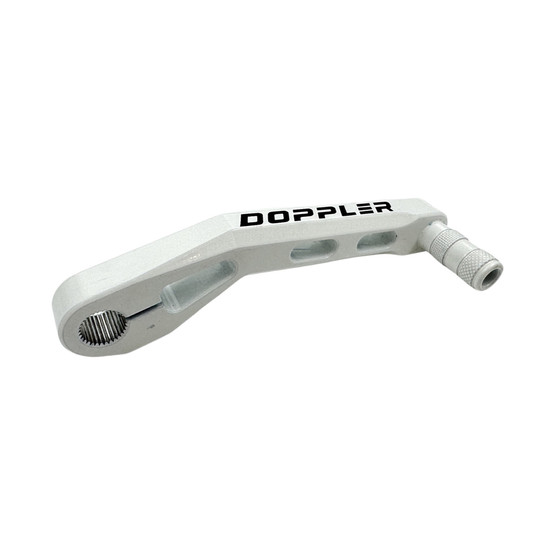 Doppler CNC käynnistyspoljin, valkoinen, Yamaha/Peugeot skootterit 2T