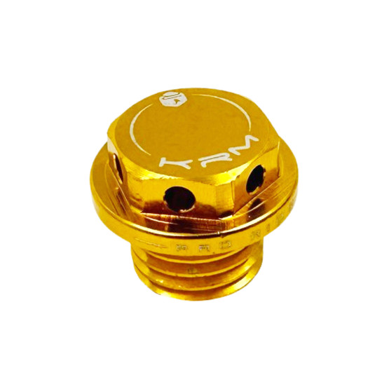 KRM öljyntäyttökorkki M16x2.0mm kultainen, Minarelli AM6