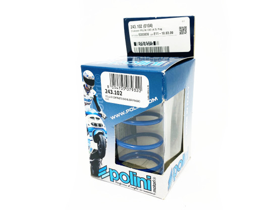 Polini EVO (4.4) 8% vastapainejousi, sininen, Aprilia/Piaggio skootterit