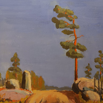 Taulu, Maisema Vehmaalta, sign. Rainer Niinivirta -45