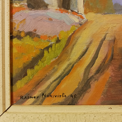 Taulu, Maisema Vehmaalta, sign. Rainer Niinivirta -45