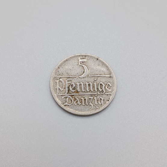 Kolikko, 5 Pfennige Danzig 1923