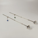 Cocktail-pillilusikat koruilla 2kpl, hopeaa vuodelta 1986