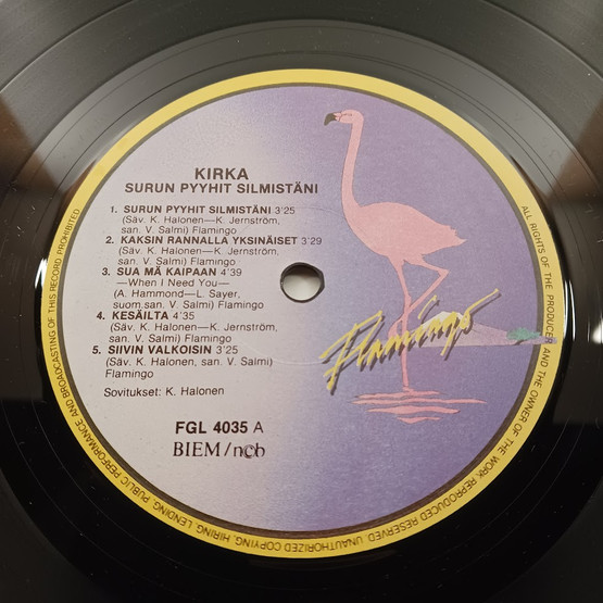LP-Levy, Kirka, Surun pyyhit silmistäni