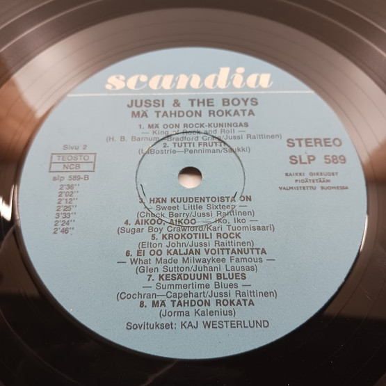 LP-Levy, Mä Tahdon Rokata, Jussi & The Boys