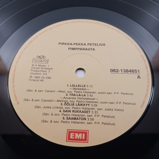 LP-Levy, Pimpparauta, Pirkka-Pekka Petelius