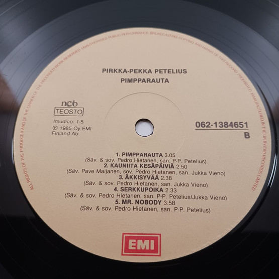LP-Levy, Pimpparauta, Pirkka-Pekka Petelius