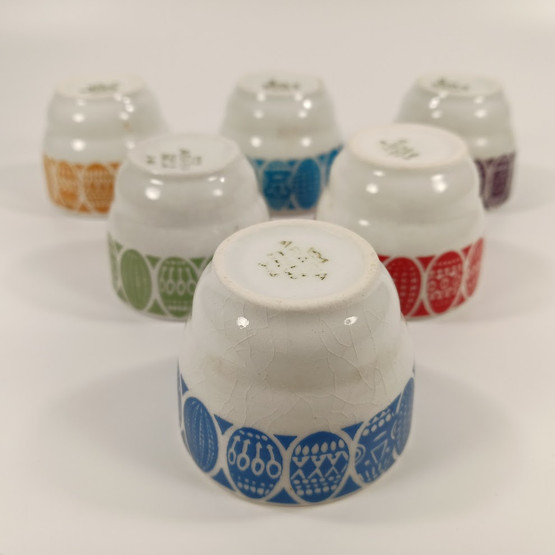 Munakupit 6kpl, Arabia, design Raija Uosikkinen