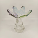 Maljakko, Kukkainen, sign. Helena Tynell, Riihimäen Lasi Oy