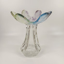 Maljakko, Kukkainen, sign. Helena Tynell, Riihimäen Lasi Oy