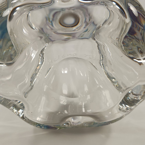 Maljakko, Kukkainen, sign. Helena Tynell, Riihimäen Lasi Oy