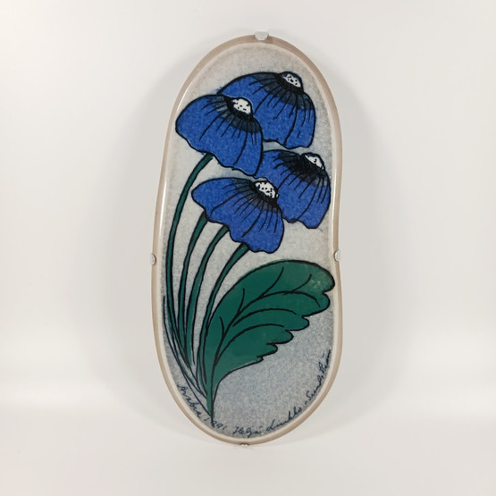 Decorative tile, Umbrella flowers, Arabia, Heljä Liukko-Sundström