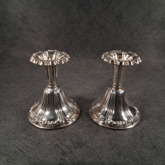 Kynttilänjalka 2kpl, hopeaa