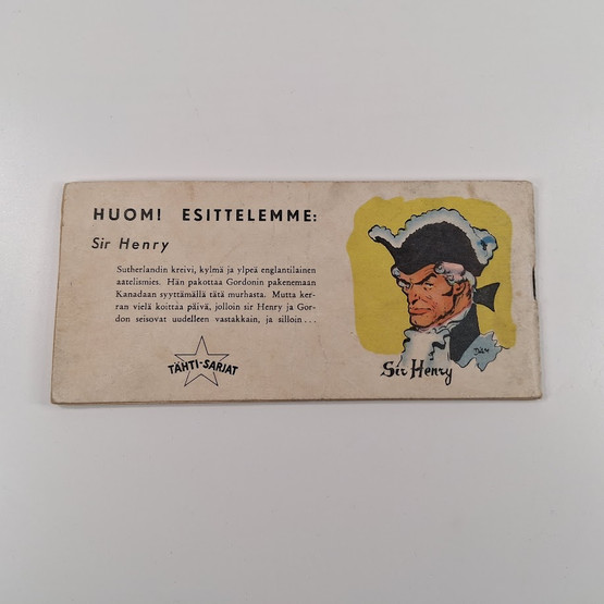 Sarjakuva, Gordon Jim, Verikosto, nro 1/1953