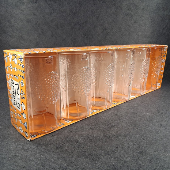 Juomalasi 6kpl, Flora, Arabia, design Oiva Toikka