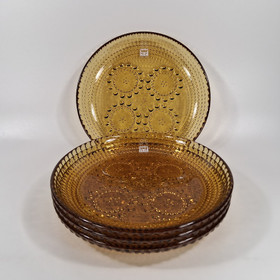 Lautanen 4kpl, Grapponia, design Nanny Still, ruskea