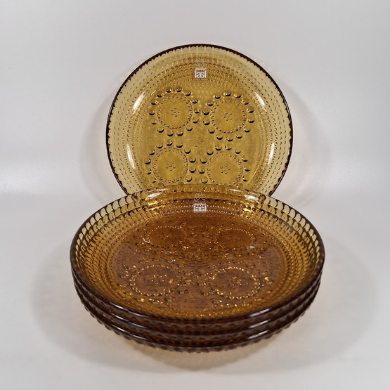 Lautanen 4kpl, Grapponia, design Nanny Still, ruskea