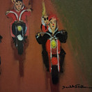 Taulu, Motoristit matkalla, sign. Jarkko Peltonen v. 2006