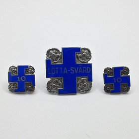 Rintamerkki 3kpl, Lotta-Svärd, hopeaa