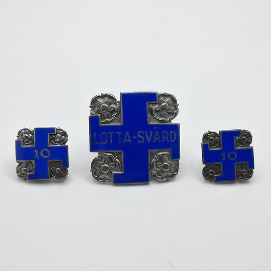 Rintamerkki 3kpl, Lotta-Svärd, hopeaa