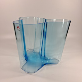 Aalto maljakko, laguunin sininen, design Alvar Aalto