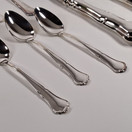 Kakkuottimet + 6kpl lusikka, Chippendale, hopeaa