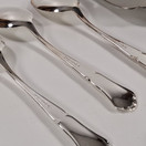 Kakkuottimet + 6kpl lusikka, Chippendale, hopeaa