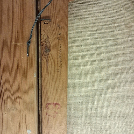 Taulu, kukka-aihe, sign. Irja Soini