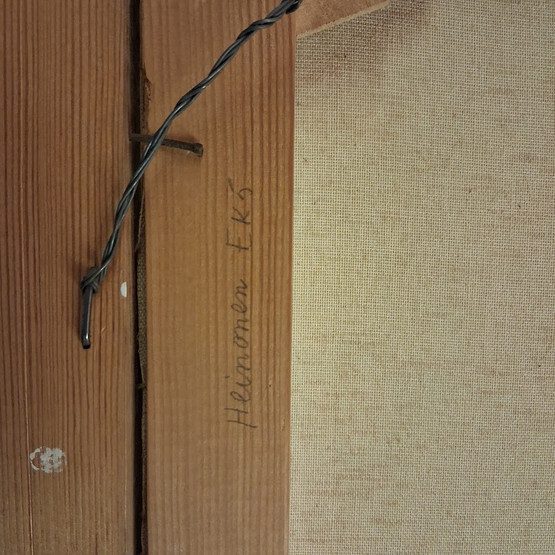 Taulu, kukka-aihe, sign. Irja Soini