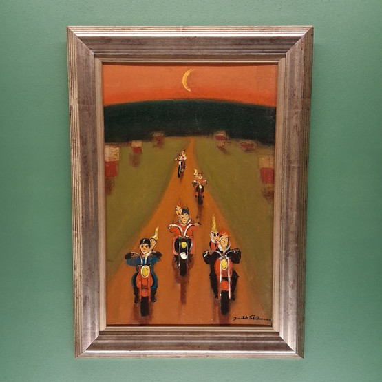 Taulu, Motoristit matkalla, sign. Jarkko Peltonen v. 2006