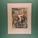 Puupiirros, sign. Tuulikki Pietilä v. 1962