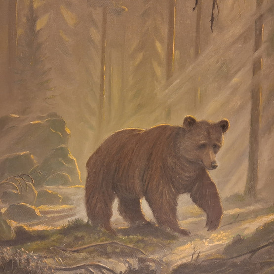 Taulu, Karhuaihe, sign. Mika Anttila 1992