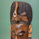 Seinäkoriste, naamio, puuta