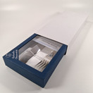 Aterinsetti, 2kpl haarukka ja 2kpl veitsi, Chippendale, hopeaa