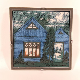 Koristelaatta, Pieni onnentalo, Arabia, Heljä Liukko-Sundström