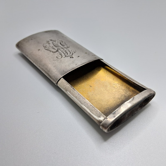 Vanha tulitikkuaski, hopeaa v. 1929