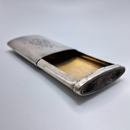 Vanha tulitikkuaski, hopeaa v. 1929