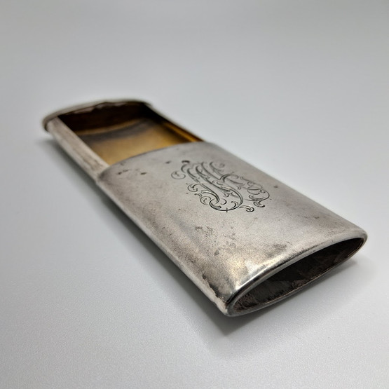 Vanha tulitikkuaski, hopeaa v. 1929