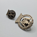 Rintamerkki 2kpl, Ammattiautolijain liitto, hopeaa v. 1961