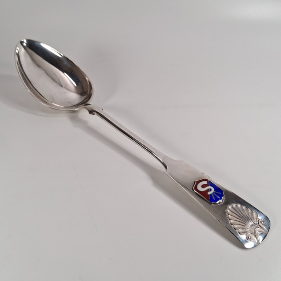 Suojeluskuntalusikka, hopeaa v. 1929