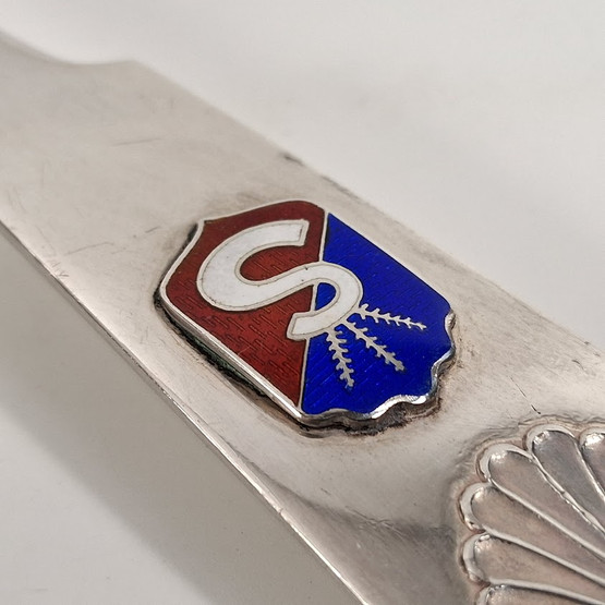 Suojeluskuntalusikka, hopeaa v. 1929