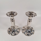 Kynttilänjalka 2kpl, hopeaa v. 1991