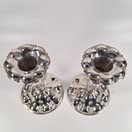 Kynttilänjalka 2kpl, hopeaa v. 1991